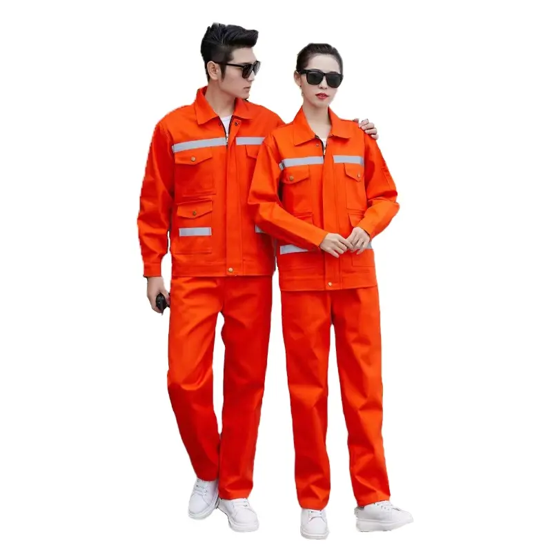 Yüksek kaliteli pamuk yansıtıcı kumaş anti-statik erkek teknisyenler iş elbisesi üniforma iş giysisi tulumları