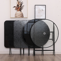 Bilido café mobilier d'extérieur pliable petite Table à manger en verre Portable Villa jardin Table basse balcon Table de loisirs