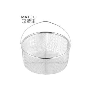 स्टेनलेस स्टील रसोई फ्राइंग बास्केट स्ट्रॉनर बहुक्रियाशील लीक नाली - Product Image 1