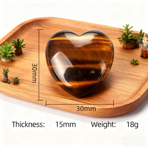 หินควอตซ์คริสตัลรูปหัวใจแบบดิบ30*30*12มม. วัสดุผสมสีสันธรรมชาติบำบัด - Product Image 4