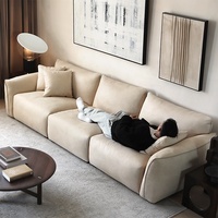 Canapé modulable Zayshine en similicuir kaki, style italien moderne et luxueux, pour salon, appartement ou villa, canapé de sol 2 places pour la détente