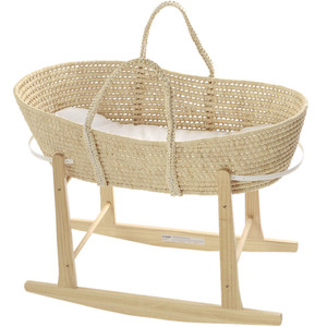Fábrica al por mayor portátil bebé Moisés cesta tejida maíz cáscara niños cunas reclinables escuela comedor uso al aire libre tejido a mano - Product Image 2