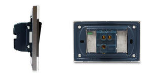 สวิตช์ไฟแบบอเมริกัน สีดำ อะคริลิคเงา มาตรฐานอเมริกาใต้ 1 ชุด 1 สวิตช์ไฟติดผนังสำหรับโคมไฟถนน - Product Image 6