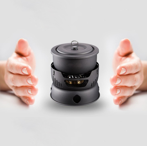 GSD户外野营炊具套装紧凑型超轻徒步炊具酒精旅行锅炉 - Product Image 4