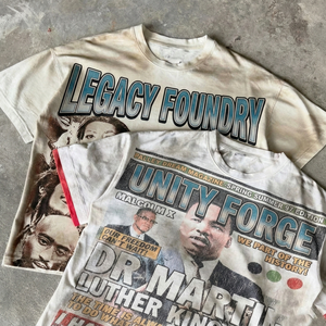 Camiseta Vintage de Algodón 100% con Lavado Ácido, Estampado Gráfico, Estilo Oversize, Streetwear, Retro para Hombre TKAN781 - Precio Bajo al por Mayor - Product Image 2