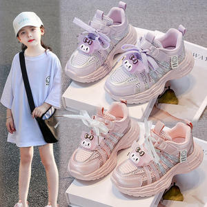 Chaussures de sport pour filles 2025, en maille respirante, style décontracté, semelle souple, printemps automne, fermeture velcro, semelle intérieure en PU, motif dessin animé - Product Image 6