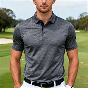 Nuevas Camisetas Polo de Verano para Hombre, Logotipo Bordado Personalizado, Uniformes de Trabajo Tejidos, Camiseta Negra de Manga Corta de Color Sólido - Product Image 2