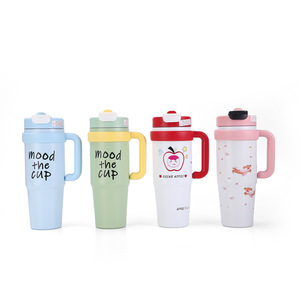 Gobelet isotherme sous vide en acier inoxydable 316 Big <span class=keywords><strong>Mac</strong></span>, grande capacité, design attrayant, portable, avec poignée motif dessin animé mignon - Product Image 5