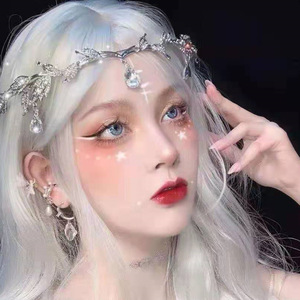มงกุฎแต่งงานวินเทจหรูหราสีเงิน มงกุฎเจ้าสาวโลหะผสมสไตล์บาโรก มงกุฎราชินีประดับคริสตัล - Product Image 1