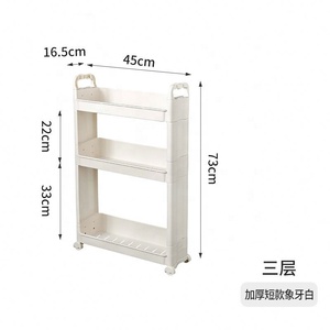 Полка для хранения в ванной комнате, узкая напольная Полка для кухни, холодильника, туалета, кабинета для хранения - Product Image 6