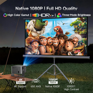 โปรเจคเตอร์อัจฉริยะ HY350GT สำหรับ LED รองรับ 4K อัตโนมัติ 650ANSI พกพาสะดวกสำหรับใช้ในบ้าน พร้อม Google TV Stick ในตัว ลำโพงในตัว หน่วยความจำ 16GB - Product Image 6
