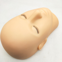 Tête de mannequin de cils en silicone pour la pratique en gros Tête d'entraînement de cils double couche en silicone pour la pratique des extensions de cils