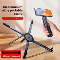 Support de téléphone de bureau universel magnétique en alliage d'aluminium - Support portable multifonctionnel pour téléphones, tablettes, ordinateurs portables