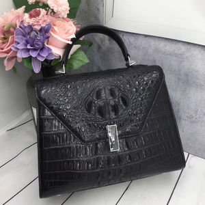 Customizable crocodile <b>leather</b> <b>handbag</b> | premium flip bag for corporate gifts and retail - Product Image 1