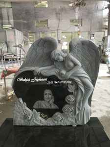 Премиум качество натуральный камень Памятник черный гранит надгробие ребенка надгробие - Product Image 3