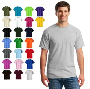 Großhandel Baumwolle hochwertige einfarbige leere Kurzarm T-Shirt individuell bedruckte Herren T-Shirt