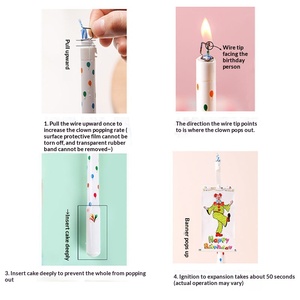 Velas de <span class=keywords><strong>Cumpleaños</strong></span>: Creativas, Semimanuales, Semimecánicas, con Forma de Abanico Automático Expandible, Sorpresa para Festivales y <span class=keywords><strong>Cumpleaños</strong></span> - Product Image 2