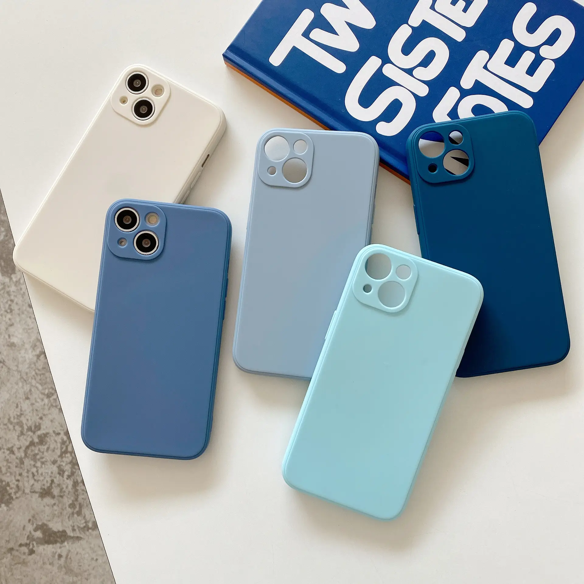 Simplicity solid color silica gel shockproof phone case for Apple iphone all series