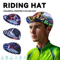Gorra de Ciclismo Estampada Colorida, Transpirable, con Protección UV, para Deportes al Aire Libre y Ciclismo