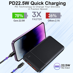 HYTO <span class=keywords><strong>แบ</strong></span><span class=keywords><strong>ต</strong></span>สำ<span class=keywords><strong>รอง</strong></span>พกพา 20000mAh พาวเวอร์<span class=keywords><strong>แบ</strong></span>งค์ 10000mAh บางเฉียบ USB PD 22.5W 10000mAh พาวเวอร์<span class=keywords><strong>แบ</strong></span>งค์ รับทำโลโก้<span class=keywords><strong>แบ</strong></span>รนด์ OEM - Product Image 2