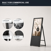 Écran LCD publicitaire pliable CMS gratuit pour affichage numérique de bienvenue sur pied, 2K 4K, 32 43 pouces, pour magasins et centres commerciaux