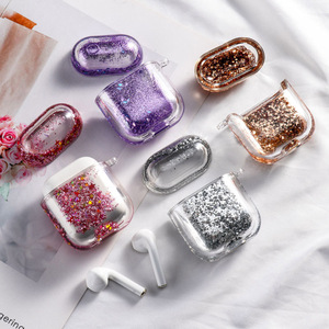 Étui pour écouteurs AirPods <span class=keywords><strong>Pro</strong></span> 2 avec paillettes et sangle, coque de protection rigide transparente pour Airpods 4 <span class=keywords><strong>Pro</strong></span> 1 2 3 générations - Product Image 1
