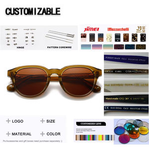 Lunettes de soleil ovales en acétate biodégradable, faites à la main, de haute qualité, pour hommes et femmes. - Product Image 3