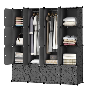 Đa chức năng DIY có thể gập lại nhựa <span class=keywords><strong>Modular</strong></span> <span class=keywords><strong>Cube</strong></span> lưu trữ Closet hệ thống & Tổ chức cho quần áo tổ chức - Product Image 2