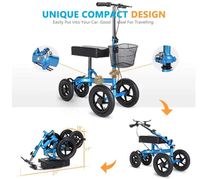 <span class=keywords><strong>Andador</strong></span> de rueda plegable médico personalizado HOPE, <span class=keywords><strong>andador</strong></span> plegable de rodilla de acero, <span class=keywords><strong>andador</strong></span> de rueda delantera con asiento - Product Image 4