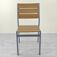 LL Design moderne Chaises de bistrot empilables pour l'extérieur Aluminium Métal Plastique Bois pour Park Villa Mobilier d'atelier