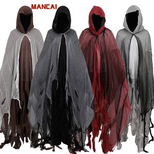 <span class=keywords><strong>Disfraz</strong></span> de Bruja de Terror de <span class=keywords><strong>Halloween</strong></span> con Capa, Máscara de Calavera, Capa de Cámara de Casa Encantada, <span class=keywords><strong>Disfraz</strong></span> de Zombi, Esqueleto, Diablo - Product Image 1