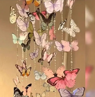 Fille Vent-Papillon-Noeud Rideau pour Chambre Salon Fenêtre Décorations Parties-Cross-Border Papillon Perle Fleur