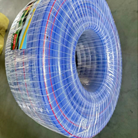 Tuyau d'arrosage de jardin en PVC transparent durable de 32 mm, léger, 50 yards / 50 mètres, flexible, anti-UV