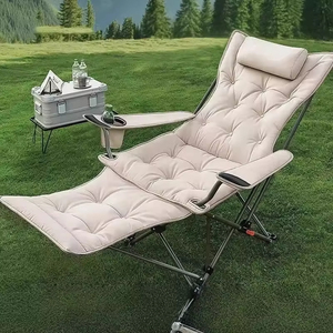Fauteuil inclinable pliant moderne personnalisable pour le déjeuner, avec accoudoirs à quatre positions, pieds en métal épaissis, installation facile, pour extérieur et plage, vente en gros - Product Image 1