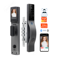 Tuya App Interphone vidéo WiFi intelligent Reconnaissance d'empreintes digitales du visage 3D Serrure de porte intelligente automatique pour la sécurité à domicile