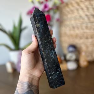 Vente en gros de tour de cristal de quartz poli de grande taille, naturelle, en forme de baguette magique, pour le Feng Shui, thème de l'amour, décoration, baguette de guérison - Product Image 6