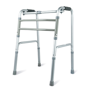 Aluminum Alloy <b>Walker</b> Foldable Height Adjustable Durable Walking Aid For <b>Elderly</b> Assistive Device - Product Image 1