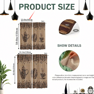 Cortinas Transparentes Florales Marrón Púrpura Vintage 90gsm Modernas de Lujo Personalizables con Bolsillo para Barra, Aislantes y con Filtro de Luz Voile 3D - Product Image 5