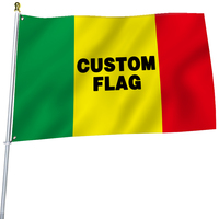 60x90cm 100% Polyester Drapeau Personnalisé 2x3 Promotion Extérieure Sérigraphie logo Grand Grand Drapeau Personnalisé Double Face