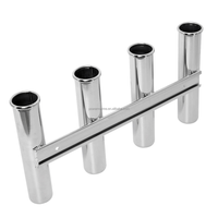 Accessoires de bateau en acier inoxydable AISI316 personnalisés support de canne à pêche à 4 cannes pour pièces de yacht