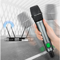 Microphone sans fil dynamique professionnel LIHUI One for Two True Diversity avec suppression du bruit, léger (4 kg)