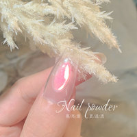 Poudre à Ongles TSZS 6 Couleurs Effet Aurore Glacée Transparente, Décoration de Paillettes Miroir Arc-en-ciel, Pigment Manucure Effet Chrome