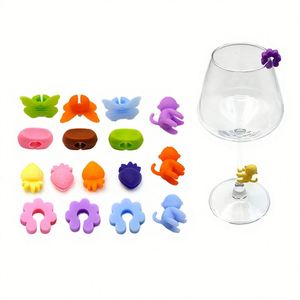 Identificador y Clip para Copas de Vino de Silicona de Grado Alimenticio con Distinguibilidad de Color Creativa para Suministros de Bar y Fiestas - Product Image 2