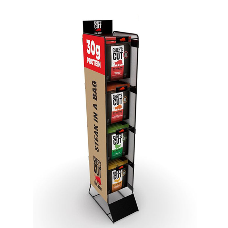 Apache Custom Metal Floor Standing Commercial Beef Jerky Display Rack for Retail Store — view 6