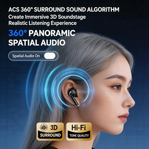 Écouteurs sans fil Bluetooth 5.4 à haute qualité sonore, réduction du bruit, semi intra-auriculaires, ultra longue portée, promotion, personnalisation - Product Image 4