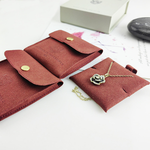 Bolsa de Terciopelo con Logotipo Personalizado, Bolsa de Ante Tipo Sobre, Bolsa de Microfibra Elegante para Exhibición de Joyería, Bolsa de Regalo para Aretes y Collares - Product Image 2