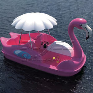 Bateau à pédales électrique Flamant Rose en plastique LLDPE épaissi, prix d'usine, pour 4 personnes, bateau de loisirs nautique - Product Image 2