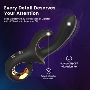 G Spot Clitoral <strong>Stimulator</strong> Rabbit Vibrator Wholesale <strong>Manufacturer</strong> 2025 New 2 In1 Double Vibration Adult Toy Dildo for Women - Product Image 3