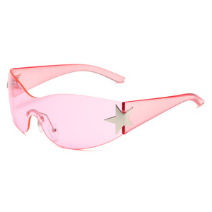 Viviblook Z410AS02 Lunettes de soleil pour femmes Nouvelle tendance mode décontractée Lunettes de soleil sans monture pour femmes - Product Image 6