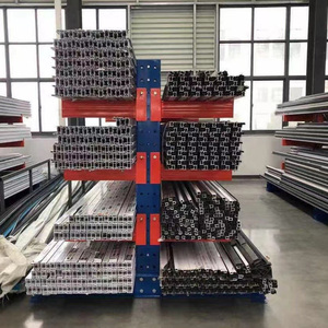 Système de rayonnage industriel en métal Supports de stockage en acier durables pour entrepôt Support en tôle de bois Étagère en porte-à-faux industrielle - Product Image 2